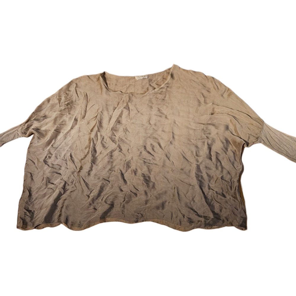 Sofia XL Sheer Gray Short Sleeve Shirt